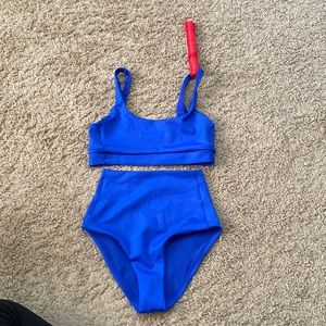 Left on Friday deep teal swimsuit set